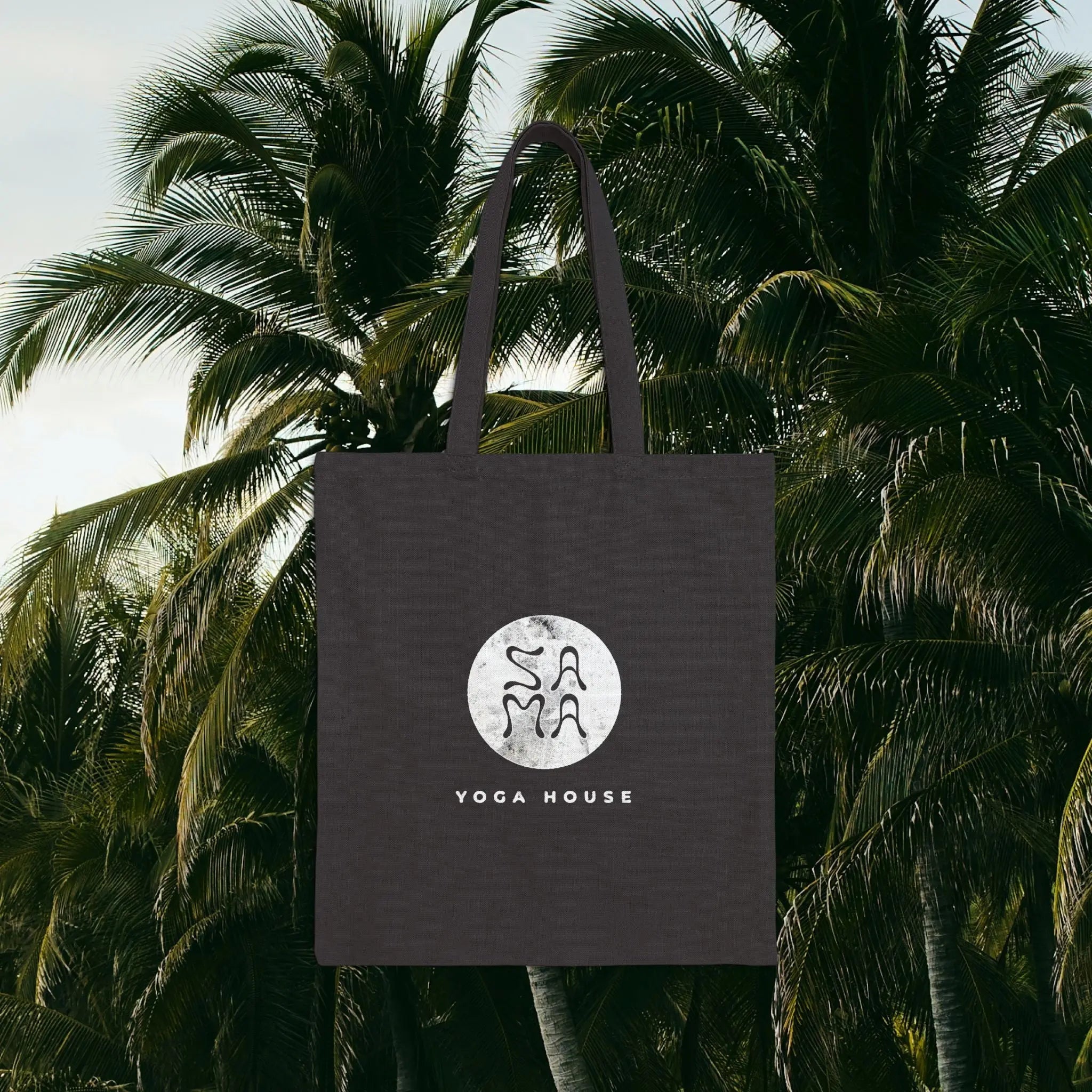 Yoga House Tote Bag — SAMA Logo Cotton Canvas Beach & Market Tote - Sama Yoga House